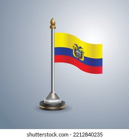 State table flag of Ecuador. National symbol perfect for design, vector illustration