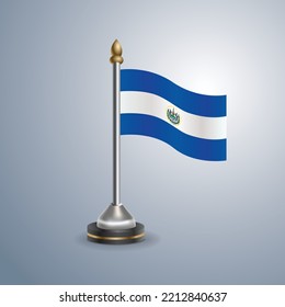 State table flag of El Salvador. National symbol perfect for design, vector illustration