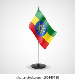 State table flag of Ethiopia. National symbol  