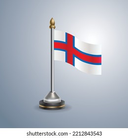 State table flag of Faroe Island. National symbol perfect for design, vector illustration