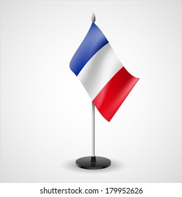 State table flag of France. National symbol  