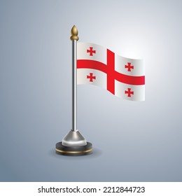 State table flag of Georgia Republic. National symbol perfect for design, vector illustration
