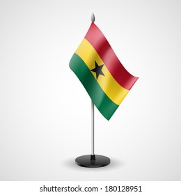State table flag of Ghana. National symbol  