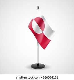 State table flag of Greenland. National symbol  