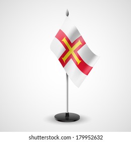 State table flag of Guernsey. National symbol  