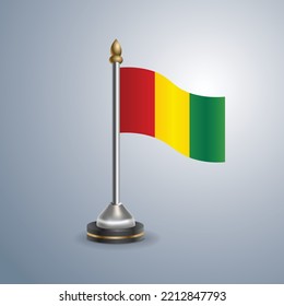 Bandera de la mesa estatal de Guinea. Símbolo nacional perfecto para diseño, ilustración vectorial