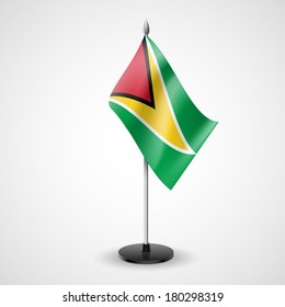 State table flag of Guyana. National symbol  
