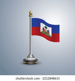 State table flag of Haiti. National symbol perfect for design, vector illustration