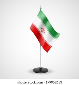 State table flag of Iran. National symbol  