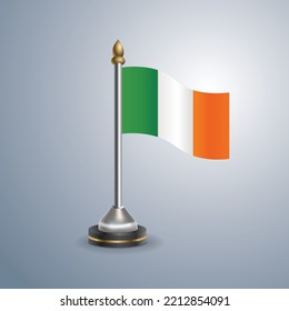 Bandera de la tabla de estado de Irlanda. Símbolo nacional perfecto para diseño, ilustración vectorial