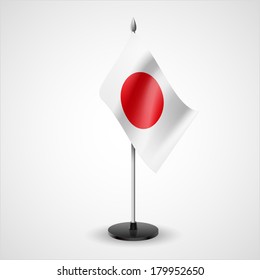 State table flag of Japan. National symbol  