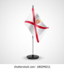 State table flag of Jersey. National symbol  