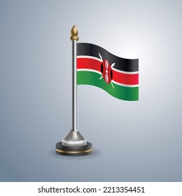 State table flag of Kenya. National symbol perfect for design, vector illustration