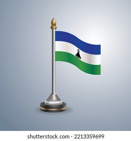 State table flag of Lesotho. National symbol perfect for design, vector illustration