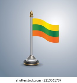 State table flag of Lithuanian. National symbol perfect for design, vector illustration