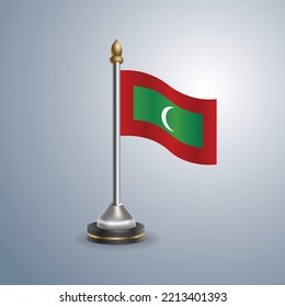State table flag of Maladewa. National symbol perfect for design, vector illustration