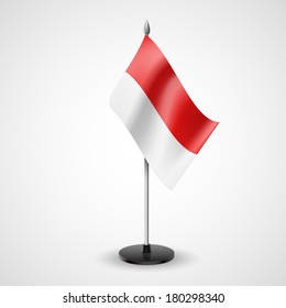 State table flag of Monaco. National symbol  