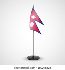 State table flag of Nepal. National symbol  