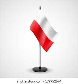 State table flag of Poland. National symbol  