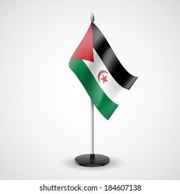 State table flag of Sahrawi Arab Democratic Republic. National symbol 