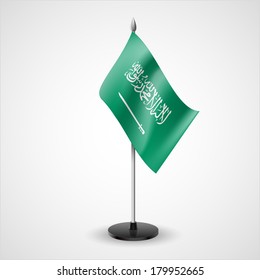Bandera de la mesa del Estado de Arabia Saudita. Símbolo nacional  