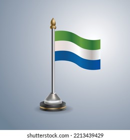 Staatsflagge von Sierra Leone. Nationales Symbol perfekt für Design, Vektorgrafik