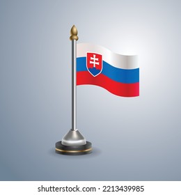 State table flag of Slovakia. National symbol perfect for design, vector illustration