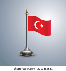 State table flag of Turkey. National symbol perfect for design, vector illustration