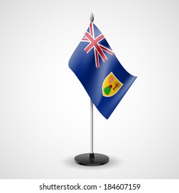 State table flag of the Turks and Caicos Islands. National symbol 