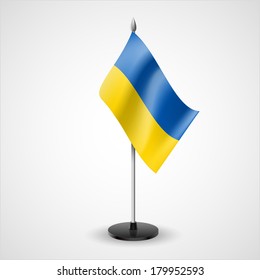 State table flag of Ukraine. National symbol  