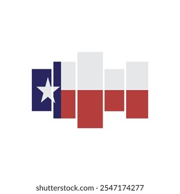 State of Texas flag - United States of America Texas flag vector