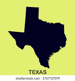 Estado de Texas MAP América Ilustración de Vectores Detallados de Alto Nivel de Estados Unidos