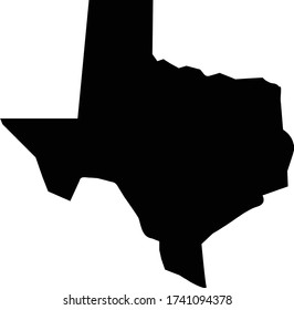 state of texas map in black on a white background. flat style. texas map icon for your web site design, logo, app, UI. texas map symbol. 