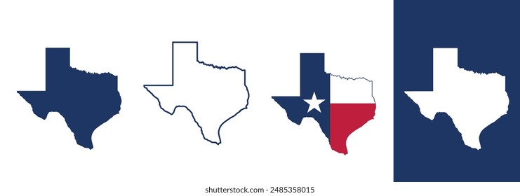 state of Texas map logo icon