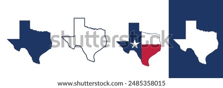 state of Texas map logo icon