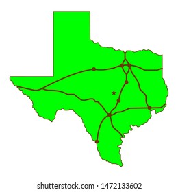 State of texas map logo vector.