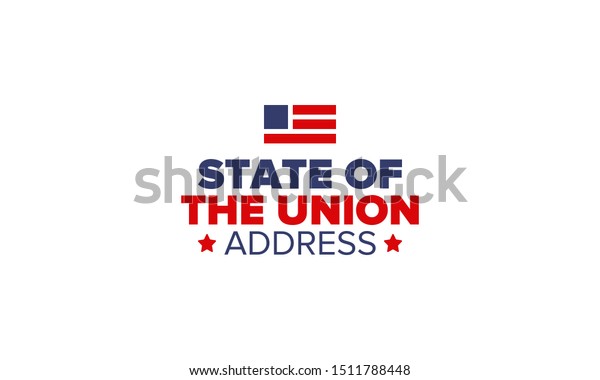 State of the Union Address in United States.
Annual deliver from the President of the US address to Congress.
Speech President. Patriotic american elements. Poster, card,
banner, background.
Vector