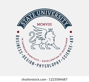 State university badge is a vector illustration about studying and learning