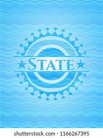 State water wave concept badge background.