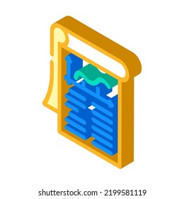 vector de icono isométrico de ética empresarial de instrucciones. signo de ética de negocio de instrucciones. ilustración de símbolo aislado