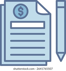 Statement Filled Blue Tone Icon