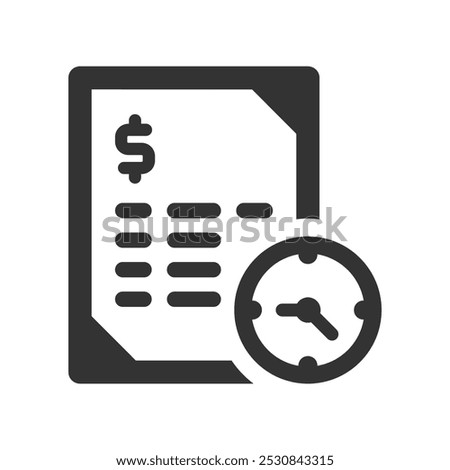 Statement history icon, Vector Graphics