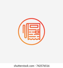 Statement icon.gradient illustration isolated vector sign symbol