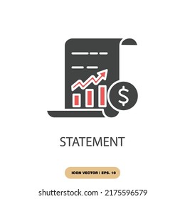 statement icons  symbol vector elements for infographic web