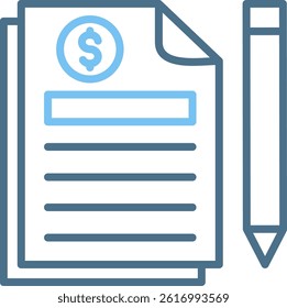 Statement Line Two Colour Icon