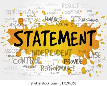 STATEMENT word cloud, business concept