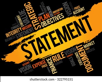 Statement word cloud, business concept