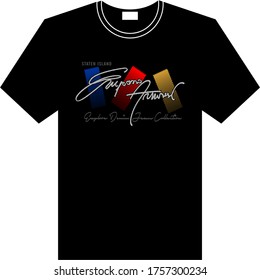 Staten island t-shirt template vector design urban concept modern fashion 