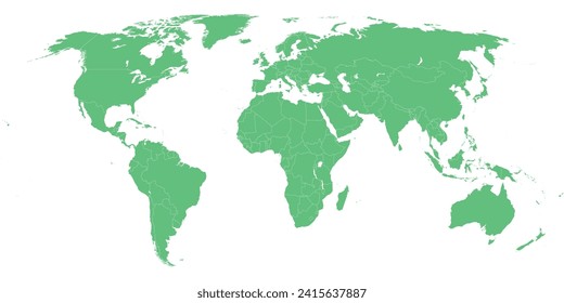 states with borders on political map of the world