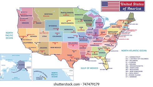 states capitals major cities united states stock vector royalty free 747479179 shutterstock
